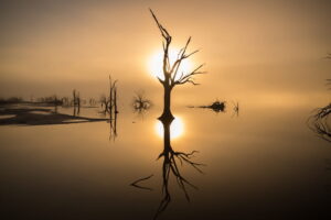Lake Ninan at sunset