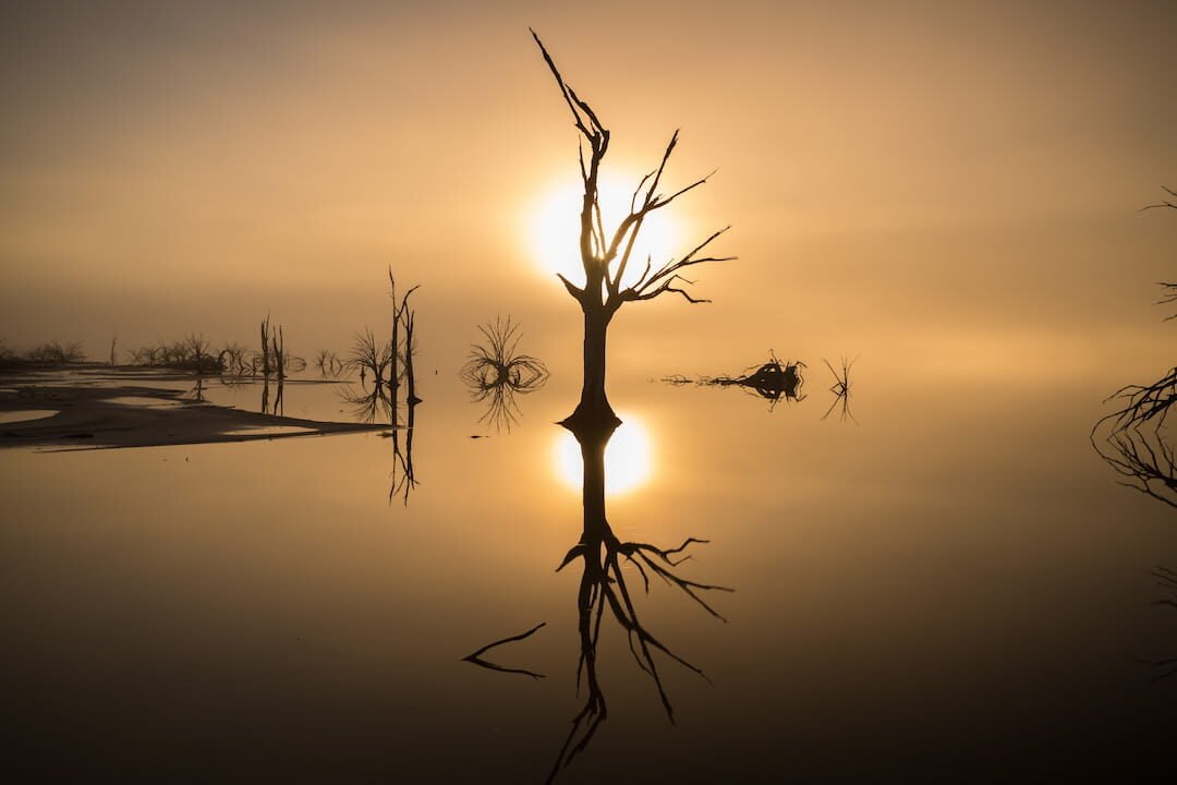Lake Ninan at sunset